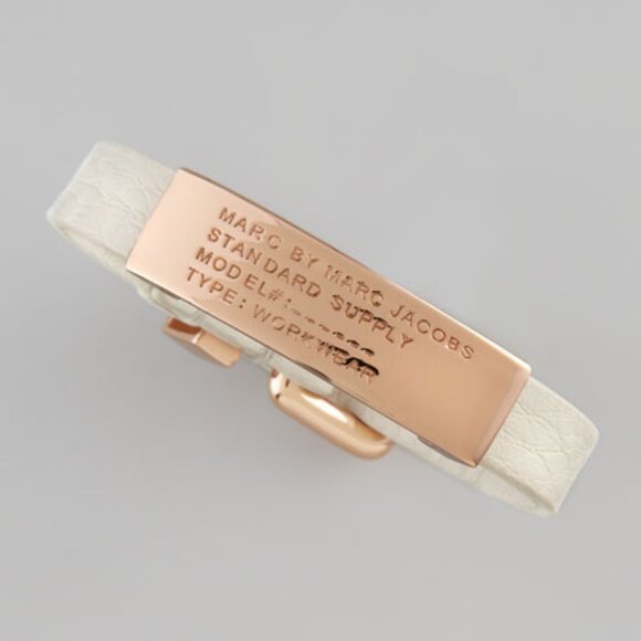 Marc By Marc Jacobs Standard Supply ID Bracelet in White and Gold - Picture 1 of 1